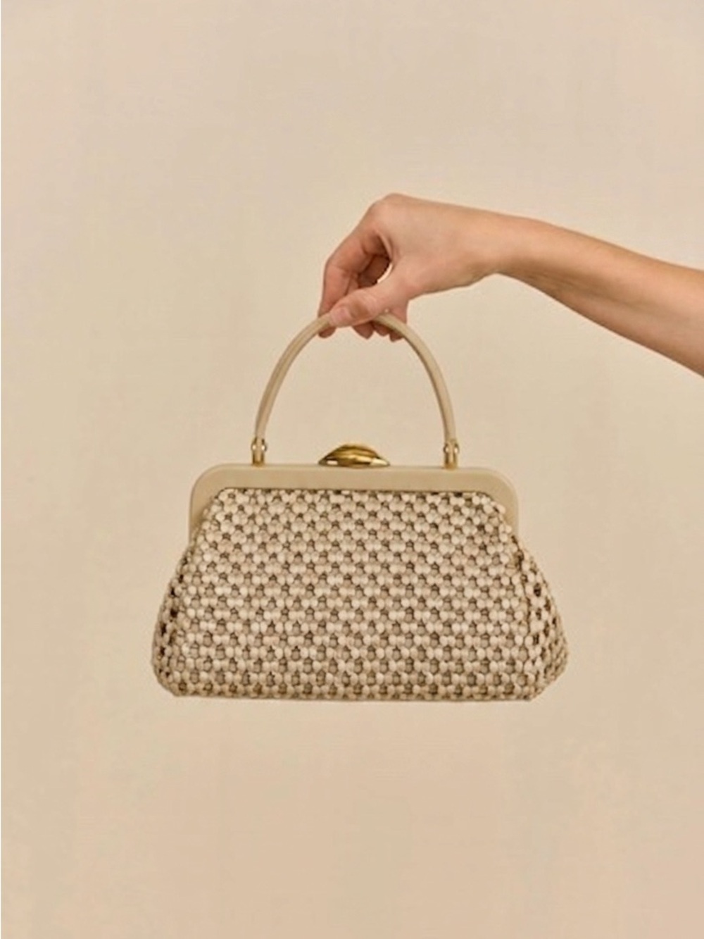 NEW Cult Gaia Zuma Small Crossbody Bag in Sand MSRP $498